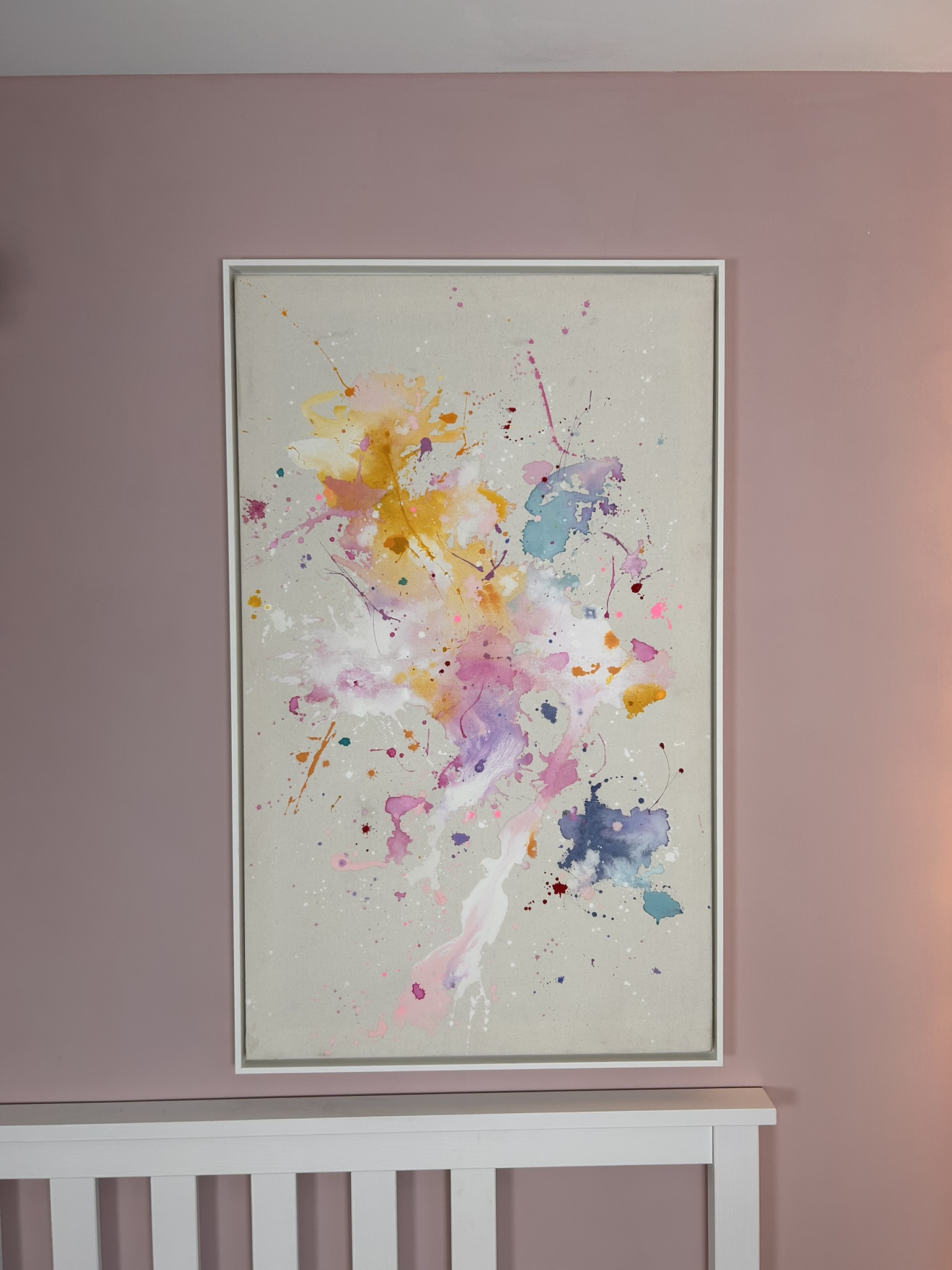 Zuckerwatte, 2025, Acryl auf roher Baumwollleinwand, Ansicht 4